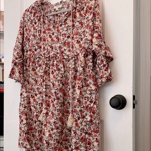 Umgee Ruffled 3/4 Sleeve Boho Blouse